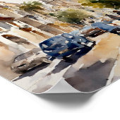 Valencia in Spanje Waterverf Poster (Hoek)