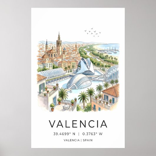 Valencia Reis Kunstprint - Dakterrassen en Poster (Voorkant)