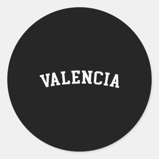 Valencia ronde sticker (Voorkant)