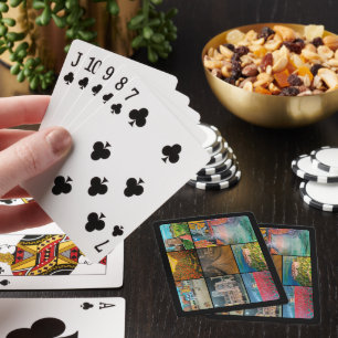 Valencia Spanje Collage Schilderij van Alfred Fox Pokerkaarten