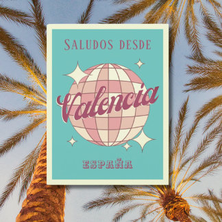 Valencia Spanje España Retro Briefkaart