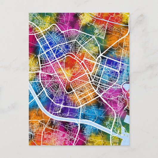 Valencia Spanje Kaart (Voorkant)