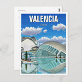 Valencia Spanje Reizen Briefkaart (Voorkant / Achterkant)