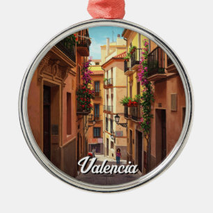 Valencia Spanje Reizen Metalen Ornament