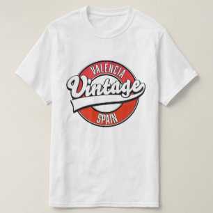 valencia spanje retro - stijl logo t-shirt