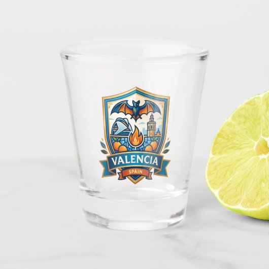Valencia Spanje Shot Glas (Voorkant)