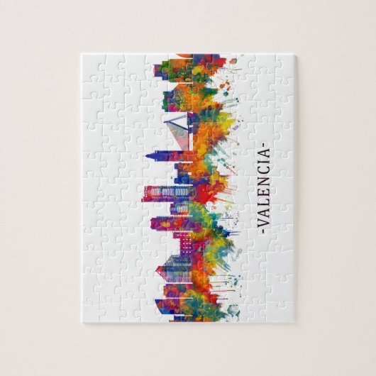 Valencia Spanje Skyline Legpuzzel (Verticaal)