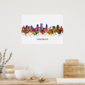 Valencia Spanje Skyline Poster (Keuken)