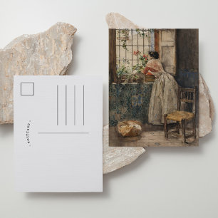 Valenciana a la Reja   Joaquín Sorolla Briefkaart