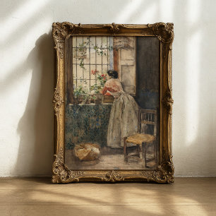 Valenciana a la Reja   Joaquín Sorolla Poster