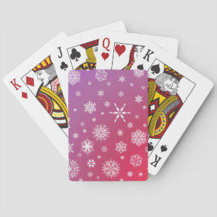 Valende sneeuw pokerkaarten