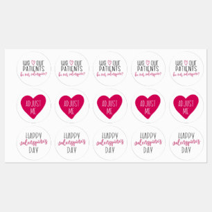 Valenspine's Day, Chiropractie Stickers, Labels