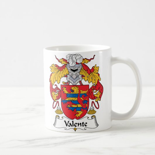 Valente Family Crest Koffiemok (Rechts)
