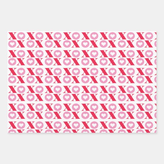 Valentien's day hartpatroon inpakken papieren blad inpakpapier vel (Voorkant)