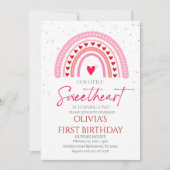 Valentijn 1e Verjaardag Uitnodiging Valentijn Part (Voorkant)