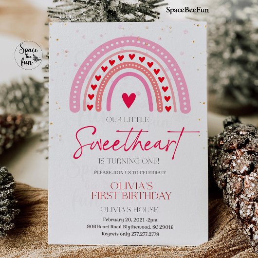 Valentijn 1e Verjaardag Uitnodiging Valentijn Part