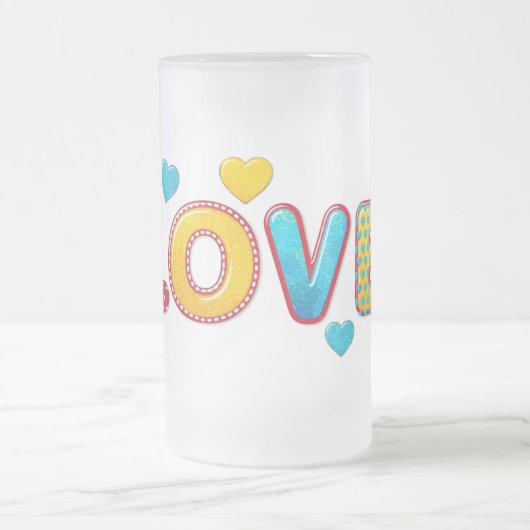 Valentijn 3D mengen en aanpassen Matglas Bierpul (Center)