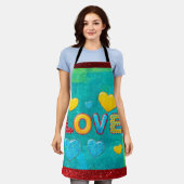 Valentijn 3D mengen en aanpassen Schort (Gedragen)