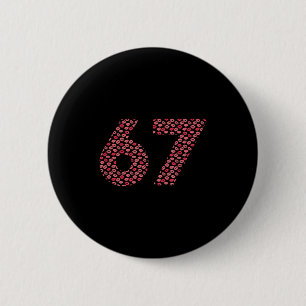 Valentijn 67 Grappige Kus Lippen Rode Lippenstift Ronde Button 5,7 Cm
