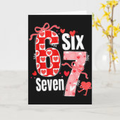 Valentijn 67 Six Seven Hart Coquette Boog Valentij Kaart (Gele Bloem)