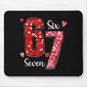 Valentijn 67 Six Seven Meme Rozen Harten Valentijn Muismat
