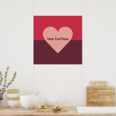 Valentijn Aangepast poster hart (Keuken)