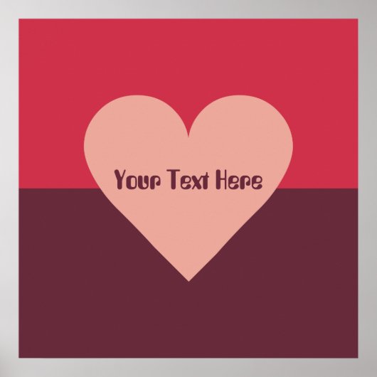 Valentijn Aangepast poster hart (Voorkant)