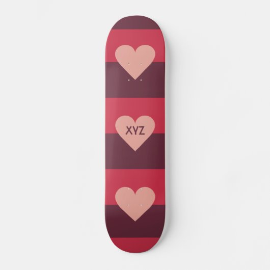 Valentijn Aangepaste monogram skateboards (Voorkant)