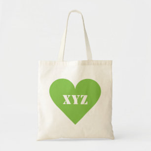 Valentijn Aangepaste monogram-tassen voor hart Tote Bag