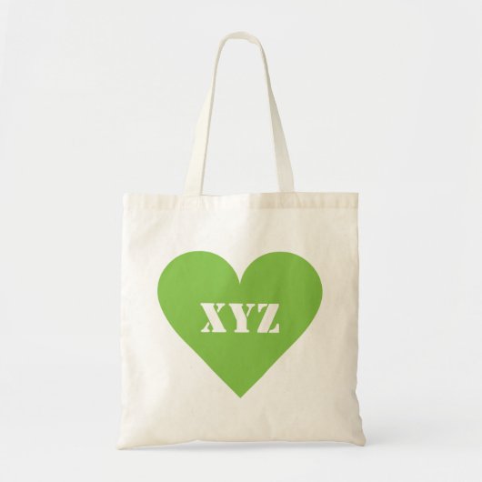 Valentijn Aangepaste monogram-tassen voor hart Tote Bag (Voorkant)