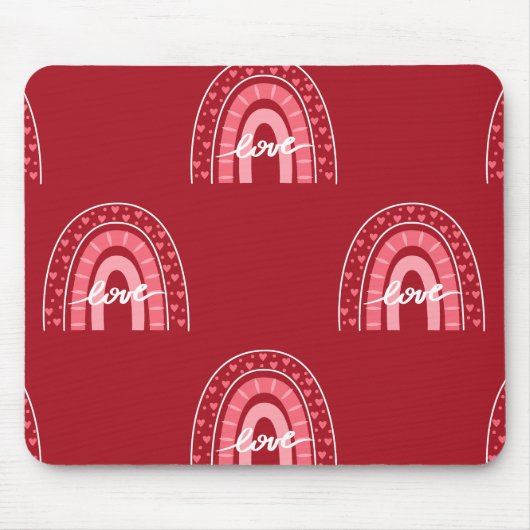 Valentijn achtergrond met hartenliefde muismat (Voorkant)
