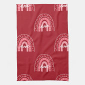 Valentijn achtergrond met hartenliefde theedoek (Verticaal)