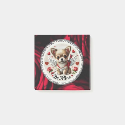 Valentijn Angel Chihuahua Post-It Notes – Be Mine (Voorkant)
