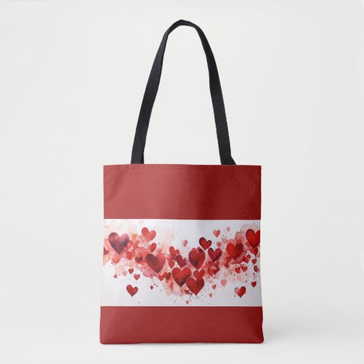 Valentijn Artistic Heart Design Canvas tas (Voorkant)