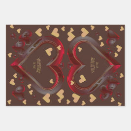 Valentijn assortiment inpakpapier vel