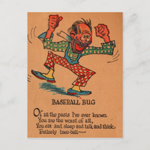 valentijn azijn uit de jaren '30: de Baseball Bug Feestdagenkaart