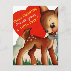 Valentijn Baby Deer Feestdagenkaart