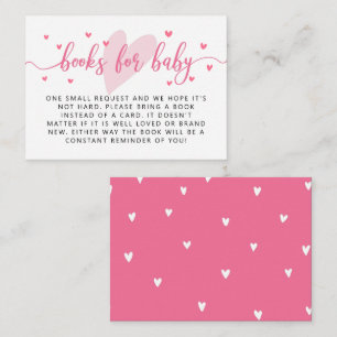 Valentijn Baby shower Book Request Informatiekaartje