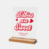 Valentijn Baby shower gunst Acryl Bord (Hoek)