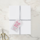 Valentijn Baby shower Hugs en Kisses Cadeaulabel (Met Touw)