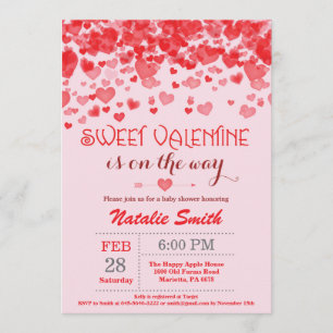 Valentijn Baby shower Invitation Little Sweetheart Kaart