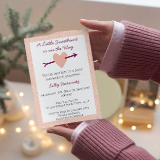 Valentijn Baby shower Kaart
