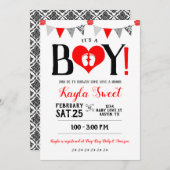 Valentijn Baby shower Uitnodiging Het is een jonge (Voorkant / Achterkant)