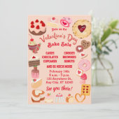Valentijn Bake Sale Flyer, Valentijn School Bake Kaart (Staand voorkant)