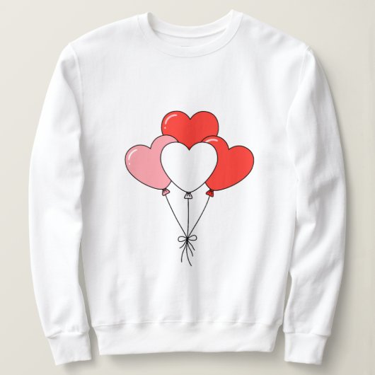 valentijn ballon hart t shirt ontwerp (Design voorkant)