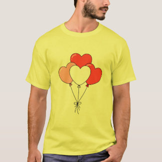 valentijn ballon hart t shirt ontwerp