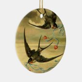 Valentijn Barn Swallows Keramisch Ornament (Rechts)