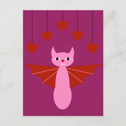 Valentijn bat feestdagenkaart (Voorkant)