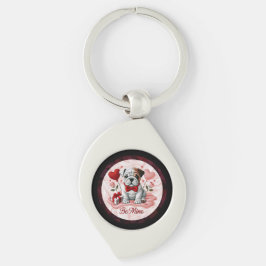 Valentijn Be Mine English Bulldog Metal Sleutelhan Sleutelhanger
