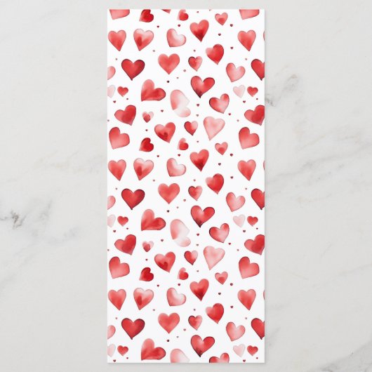 Valentijn Beer Baby shower Menu (Achterkant)